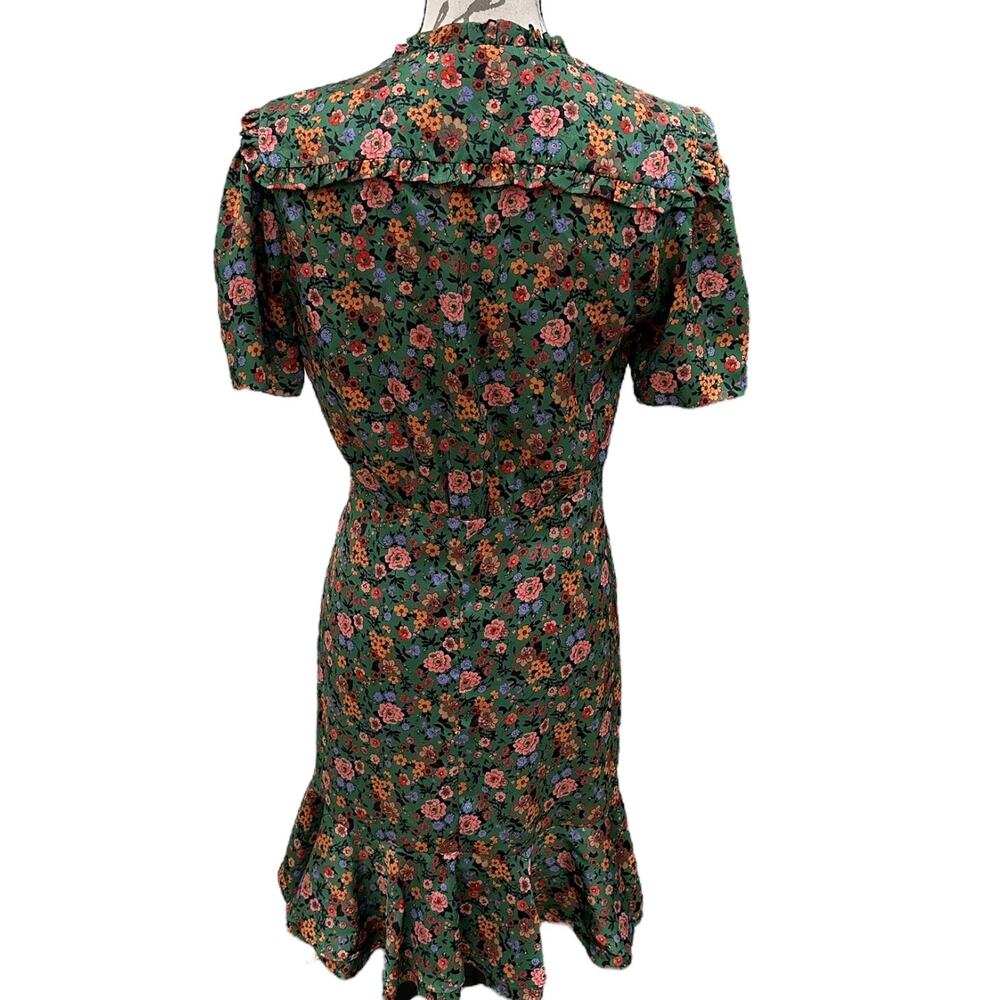 NWT Sandro Marta Floral-Print Twill Mini Dress - Picture 6 of 8